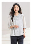 Aurelia Lace Mandarin Collar Cheongsam Top