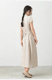 Zara Natural Linen Cheongsam Dress