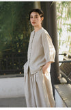 Naya Linen Double Dew Cheongsam Top