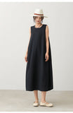 Thora Linen Cotton A-Line Cheongsam Dress