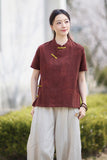 Maison Ramie Cotton Cheongsam Top