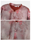 Yolanda Floral Print Mandarin Collar Cheongsam Top