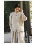 Naya Linen Double Dew Cheongsam Top