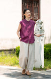 Georgiana Linen Mandarins Collar Cheongsam Top