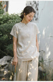 Regulus Hemp Slim-Fit Chinese Cheongsam Top
