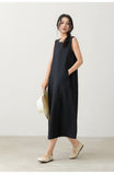 Thora Linen Cotton A-Line Cheongsam Dress