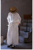 Adelaide Linen V-Neck Cheongsam Top