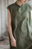 Zenaida Tie-Dye Ramie Cheongsam Top