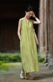 Willa Cotton-Linen Dirty Dye Cheongsam Dress
