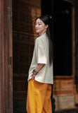 Taya Linen Cotton Modern Qipao Top