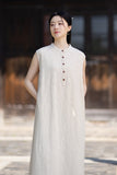 Clarice Linen A-Line Cheongsam Dress