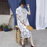 Glow Cotton Vintage Cheongsam Dress