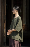 Dusk Ramie Blend Cheongsam Top