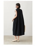 Thora Linen Cotton A-Line Cheongsam Dress