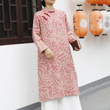 Ballad Floral Cotton Cheongsam Dress