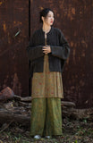 Antique Green Cotton Cheongsam Coat