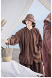 Kaia Linen Smoky Tea Brown Cheongsam Top