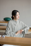 Undine Light Green Tie-Dye Cheongsam Cardigan