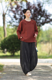 Priscilla Linen Caramel Vintage Cheongsam Top