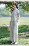 Lena Linen Embroidered Vintage Cheongsam Top
