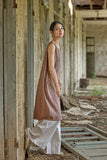 Thalia Tie-Dye Linen Cheongsam Dress