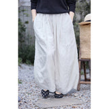 Esmeralda Linen Wide-Leg Cheongsam Pants