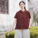 Maison Ramie Cotton Cheongsam Top