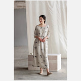 Delilah Floral Suede Cheongsam Dress