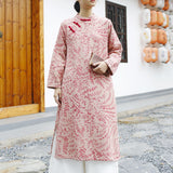 Ballad Floral Cotton Cheongsam Dress