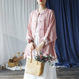 Bianca Ramie Floral Long Cheongsam Cardigan