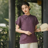 Regulus Hemp Slim-Fit Chinese Cheongsam Top