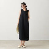 Thora Linen Cotton A-Line Cheongsam Dress