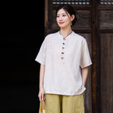 Equinox Linen Lyocell Cheongsam Top