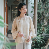 Theodora Ramie Tencel Vintage Cheongsam Top