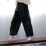 Brilliance Wide-Leg Ramie Cheongsam Pants