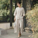 Naya Linen Double Dew Cheongsam Top