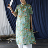Grandeur A-Line Digital Print Cheongsam Dress