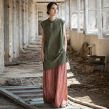 Zenaida Tie-Dye Ramie Cheongsam Top