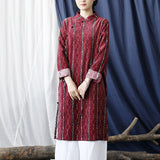 Francesca Corduroy Floral Cheongsam Dress