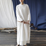 Elegance Cotton-Linen Vintage Cheongsam Dress
