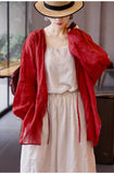 Cordelia Heroic Red Ramie Cheongsam Top