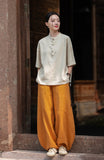 Taya Linen Cotton Modern Qipao Top
