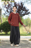 Priscilla Linen Caramel Vintage Cheongsam Top