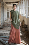 Zenaida Tie-Dye Ramie Cheongsam Top