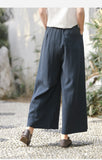 Xanthe Wide-Leg Tencel Linen Cheongsam Pants
