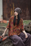Lillian Digital Print Cotton Cheongsam T-Shirt