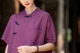 Arabella Linen Tencel Cheongsam Top