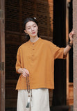 Taya Linen Cotton Modern Qipao Top