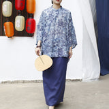 Harmony Floral Print Loose Cheongsam Top