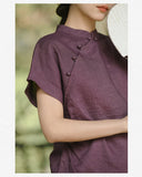 Regulus Hemp Slim-Fit Chinese Cheongsam Top